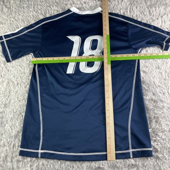 Vancouver Whitecaps Jersey Mens Small Blue White Adidas Carlyle Mitchel 2013 Kit - Picture 9 of 12